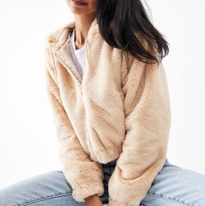 Pacsun faux fur hooded jacket